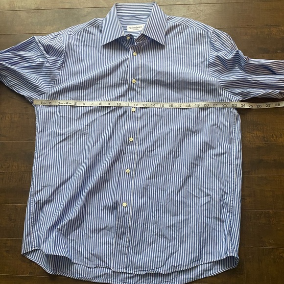 Yves Saint Laurent Blue and white striped dress shirt - Picture 4 of 11